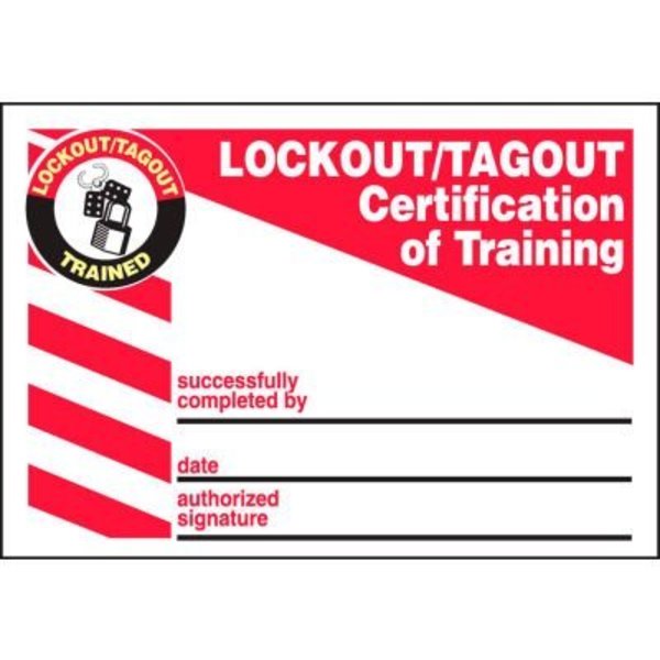 Accuform Accuform LKC207Lpm Lockout/Tagout Wallet Card, 5/Pk, Plastic, 3-3/8"W X 2-1/8"H LKC207LPM